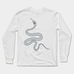 Hand Drawn Mystical Snake Long Sleeve T-Shirt